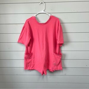 Free people movement hot shot neon pink romper women’s size XS